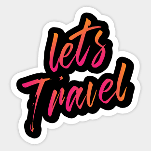 Let's Travel Sticker